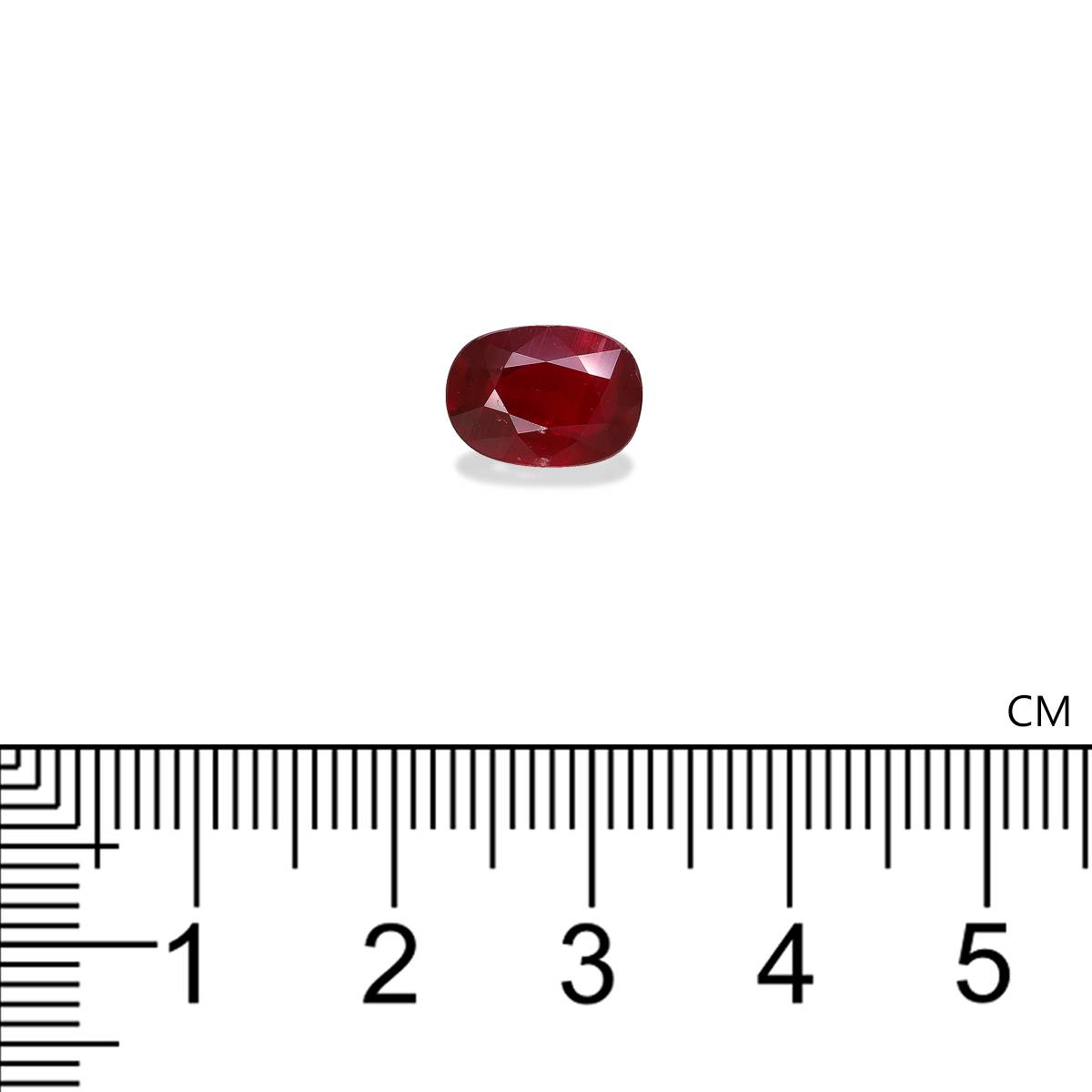 red mozambique ruby, 3.02ct oval cut — view 4
