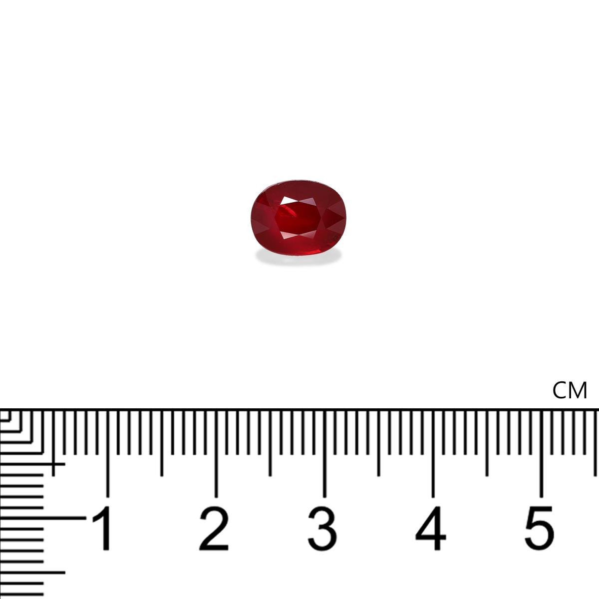 red mozambique ruby, 3.02ct oval cut — view 4