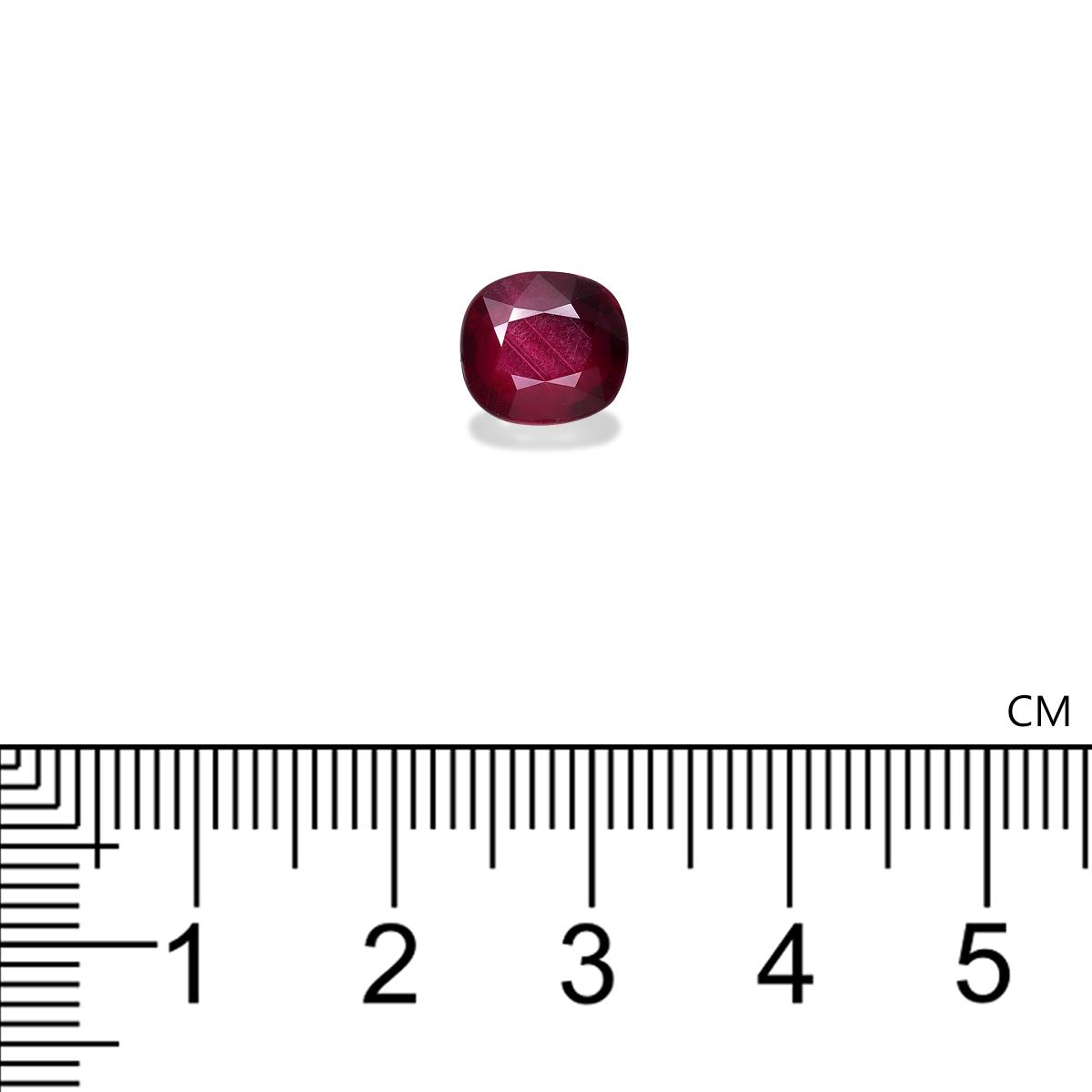 Pigeons Blood red mozambique ruby, 3.03ct cushion cut — view 4