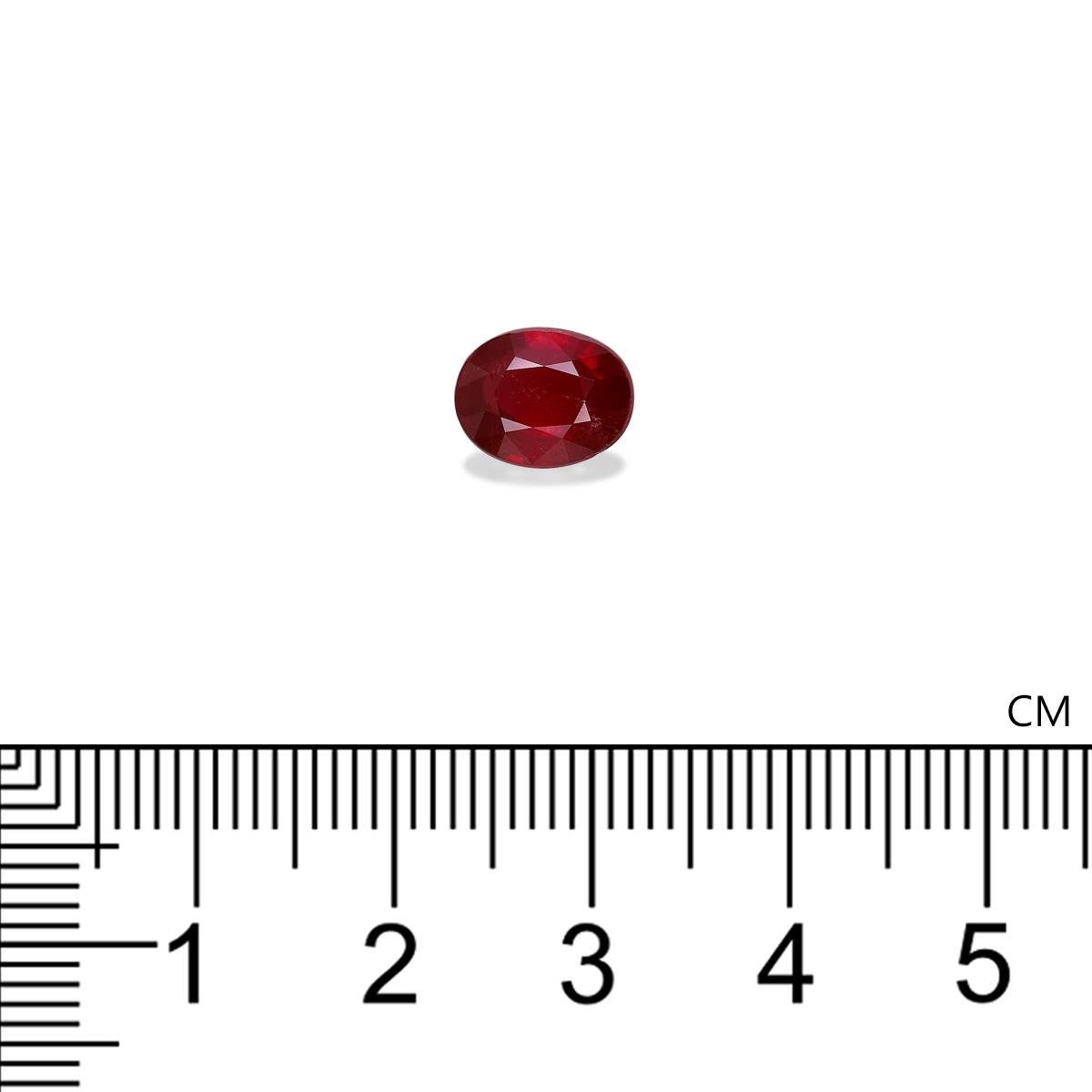 red mozambique ruby, 3ct oval cut — view 4