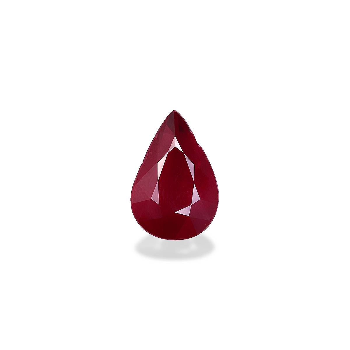 Pigeons Blood red mozambique ruby, 3.01ct pear cut — main view