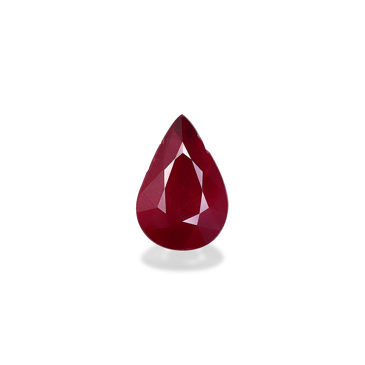 Pigeons Blood red mozambique ruby, 3.01ct pear cut — main view
