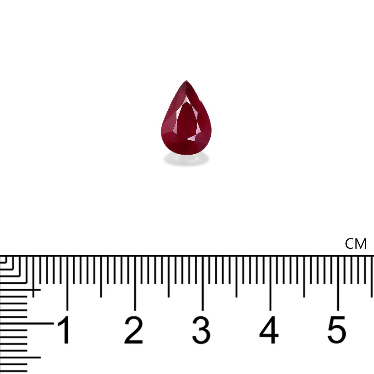 Pigeons Blood red mozambique ruby, 3.01ct pear cut — view 4
