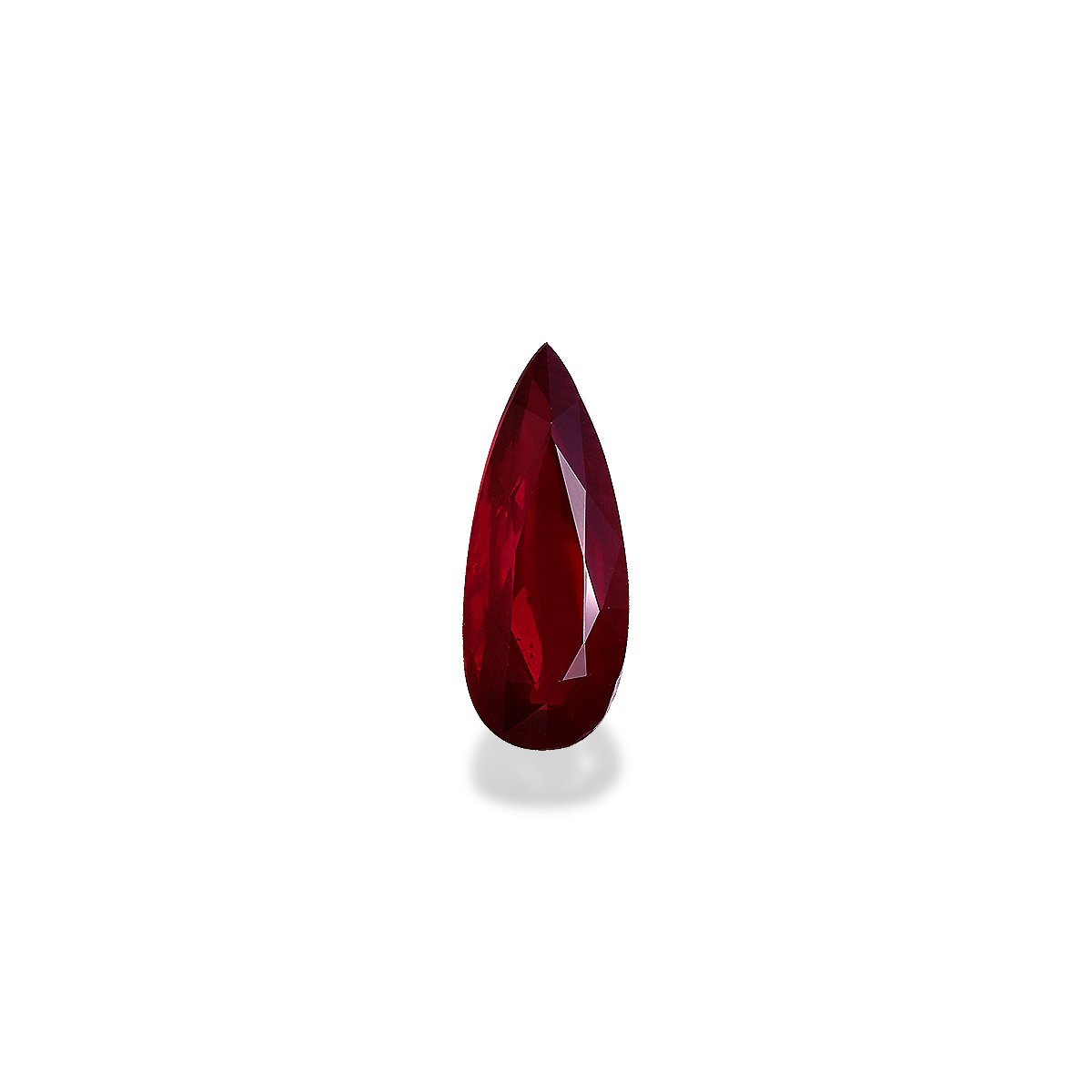 Pigeons Blood red mozambique ruby, 4.02ct pear cut — main view