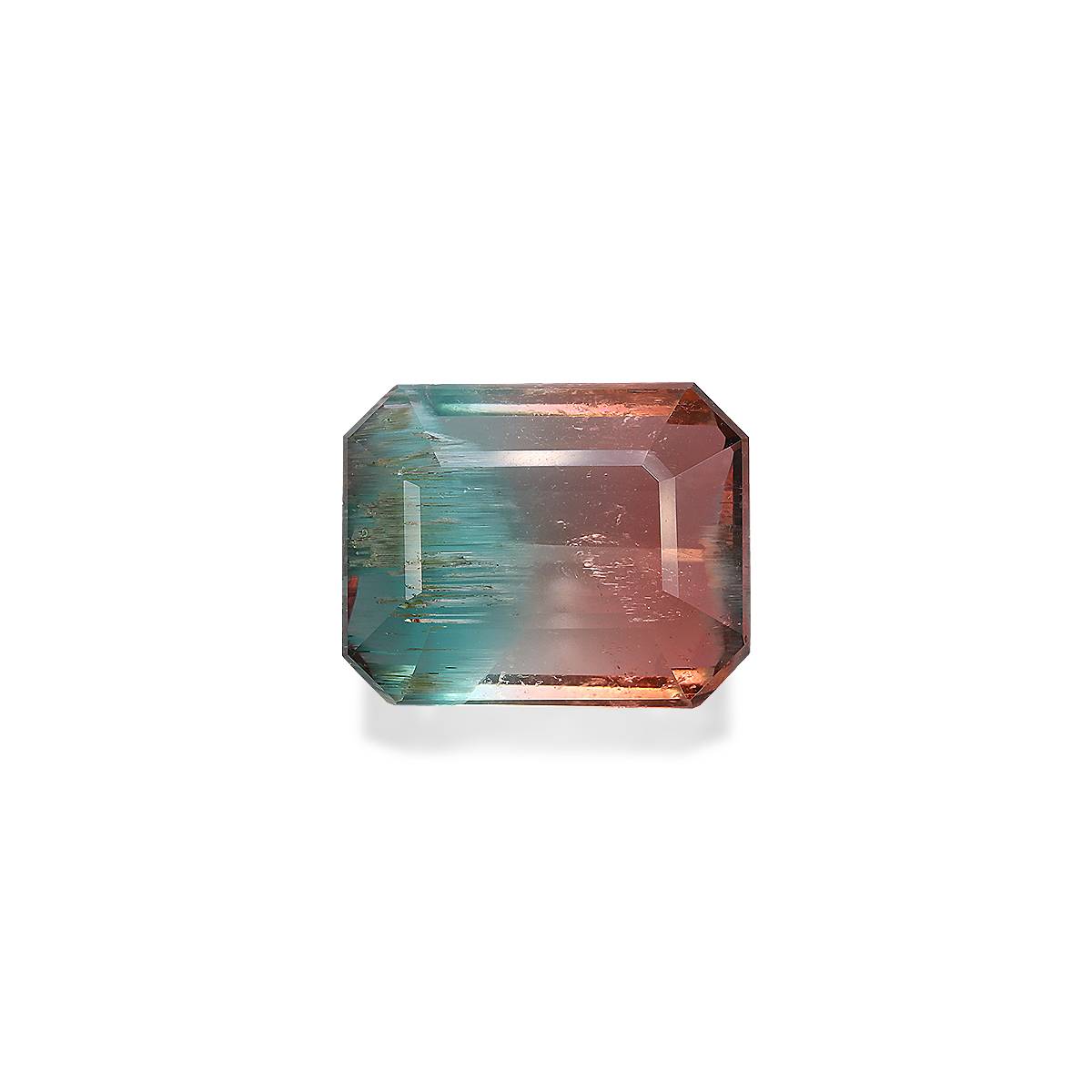 bi colour bi colour tourmaline, 18.82ct rectangular cut — main view