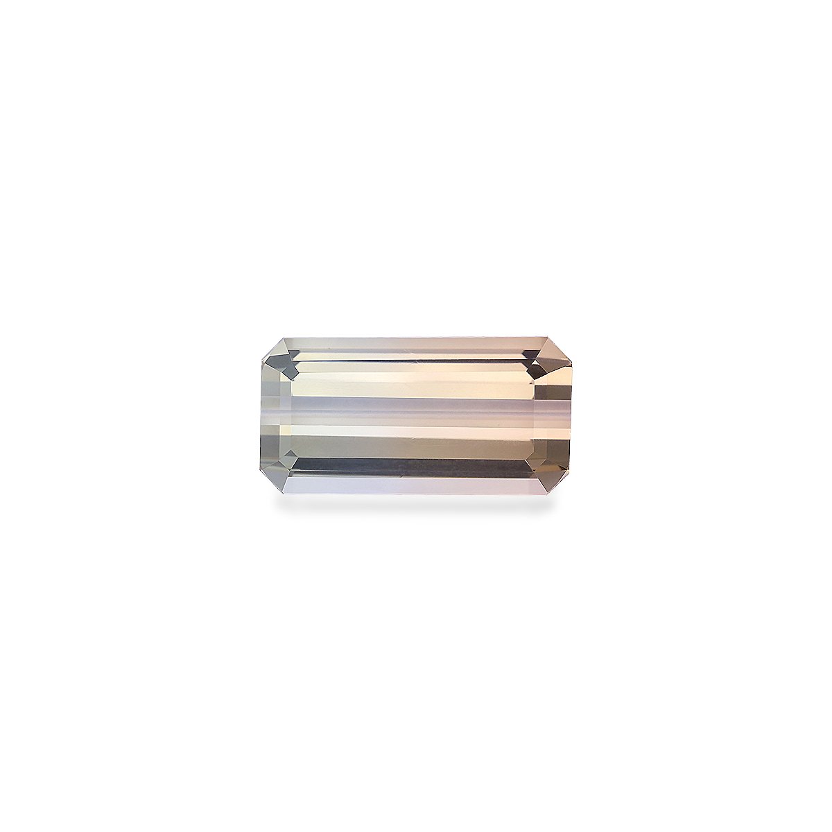 bi colour bi colour tourmaline, 15.35ct rectangular cut — main view