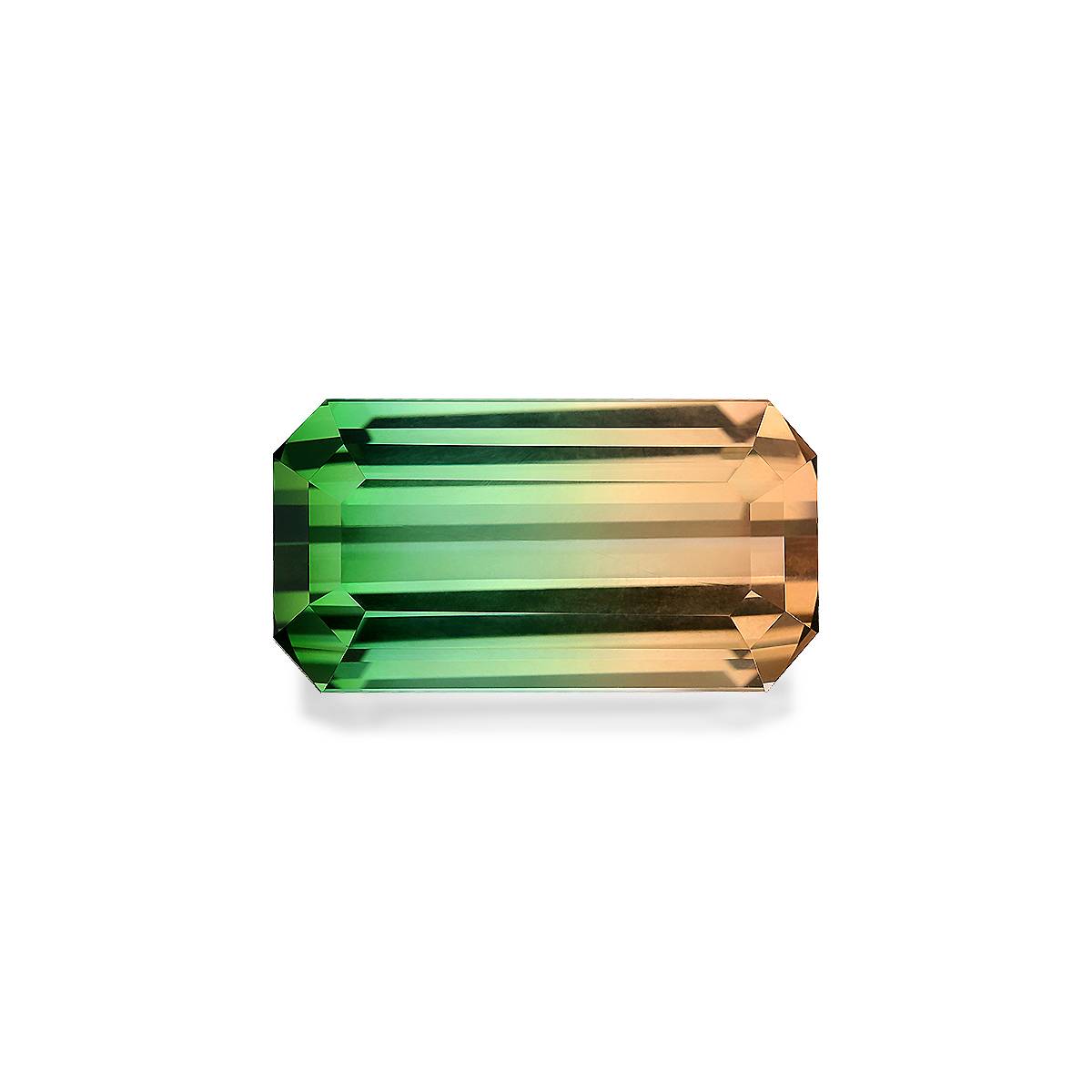 bi colour bi colour tourmaline, 39.48ct rectangular cut — main view