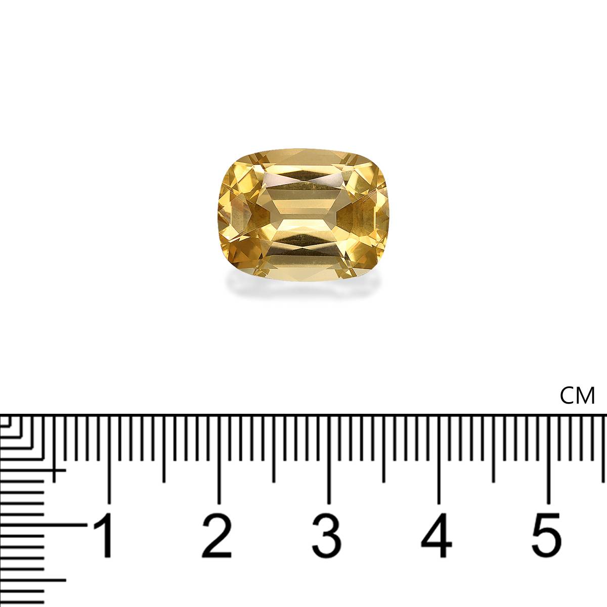 yellow citrine, 9.18ct cushion cut — view 4