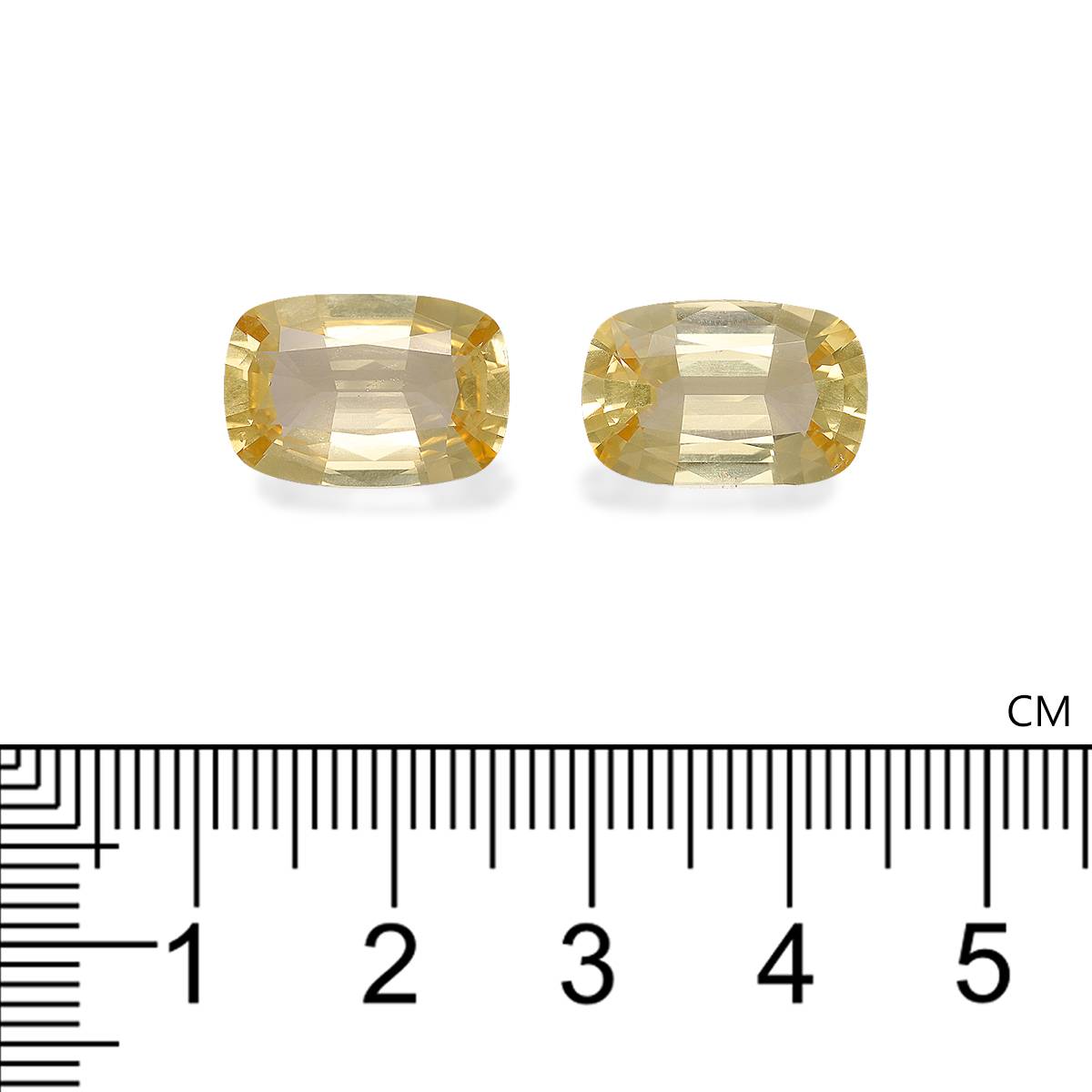 yellow citrine, 9.69ct cushion cut — view 3