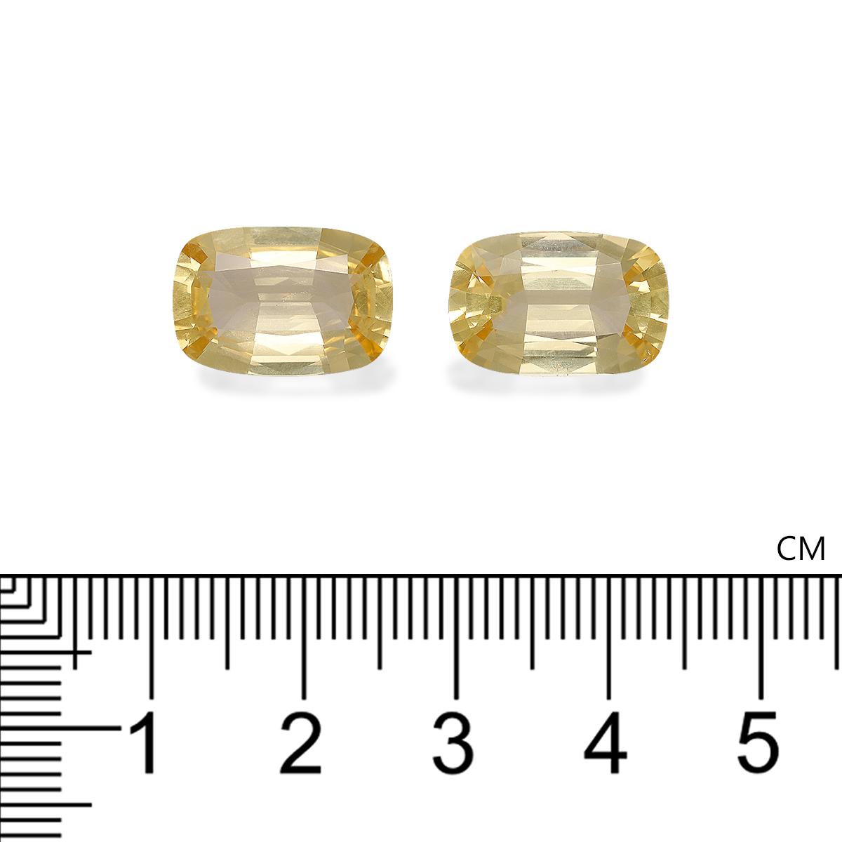 yellow citrine, 9.69ct cushion cut — view 3