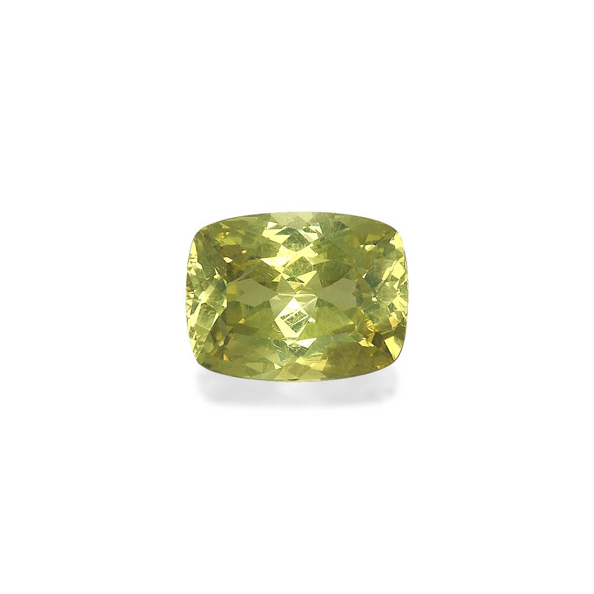 lemon yellow chrysoberyl, 3.24ct cushion cut — main view