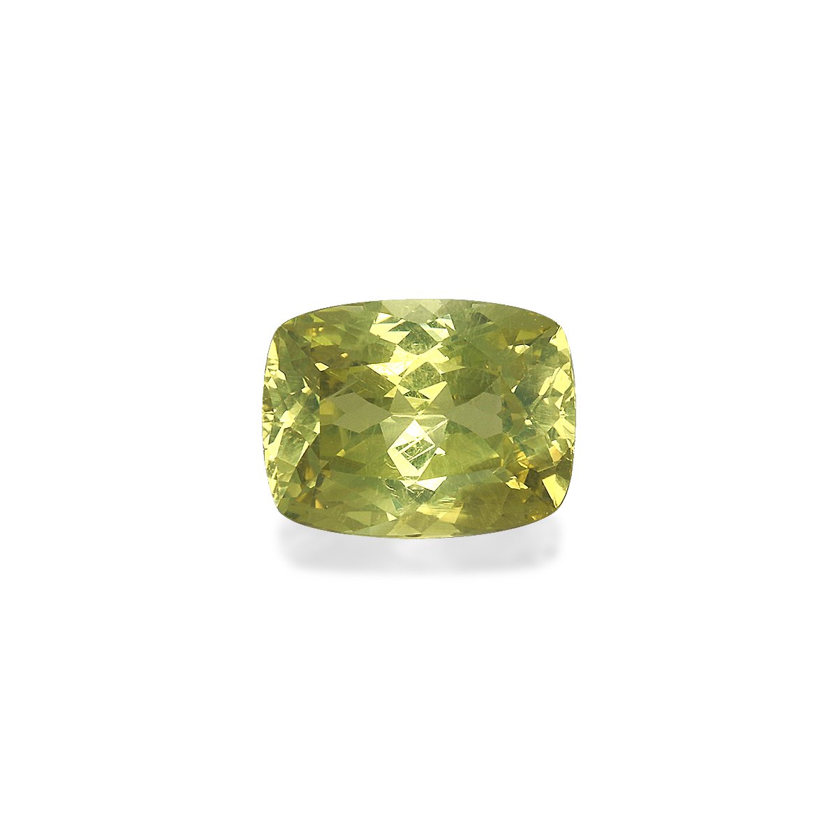 lemon yellow chrysoberyl, 3.24ct cushion cut — main view