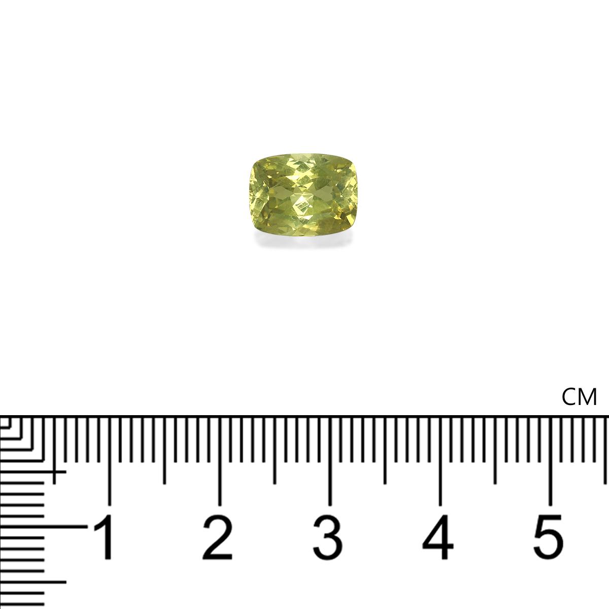 lemon yellow chrysoberyl, 3.24ct cushion cut — view 4