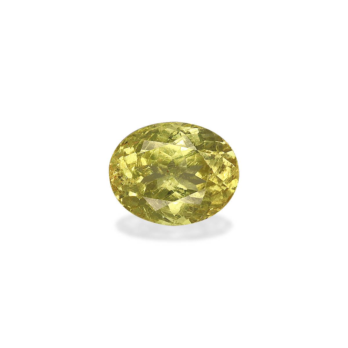 lemon yellow chrysoberyl, 3.17ct oval cut — main view