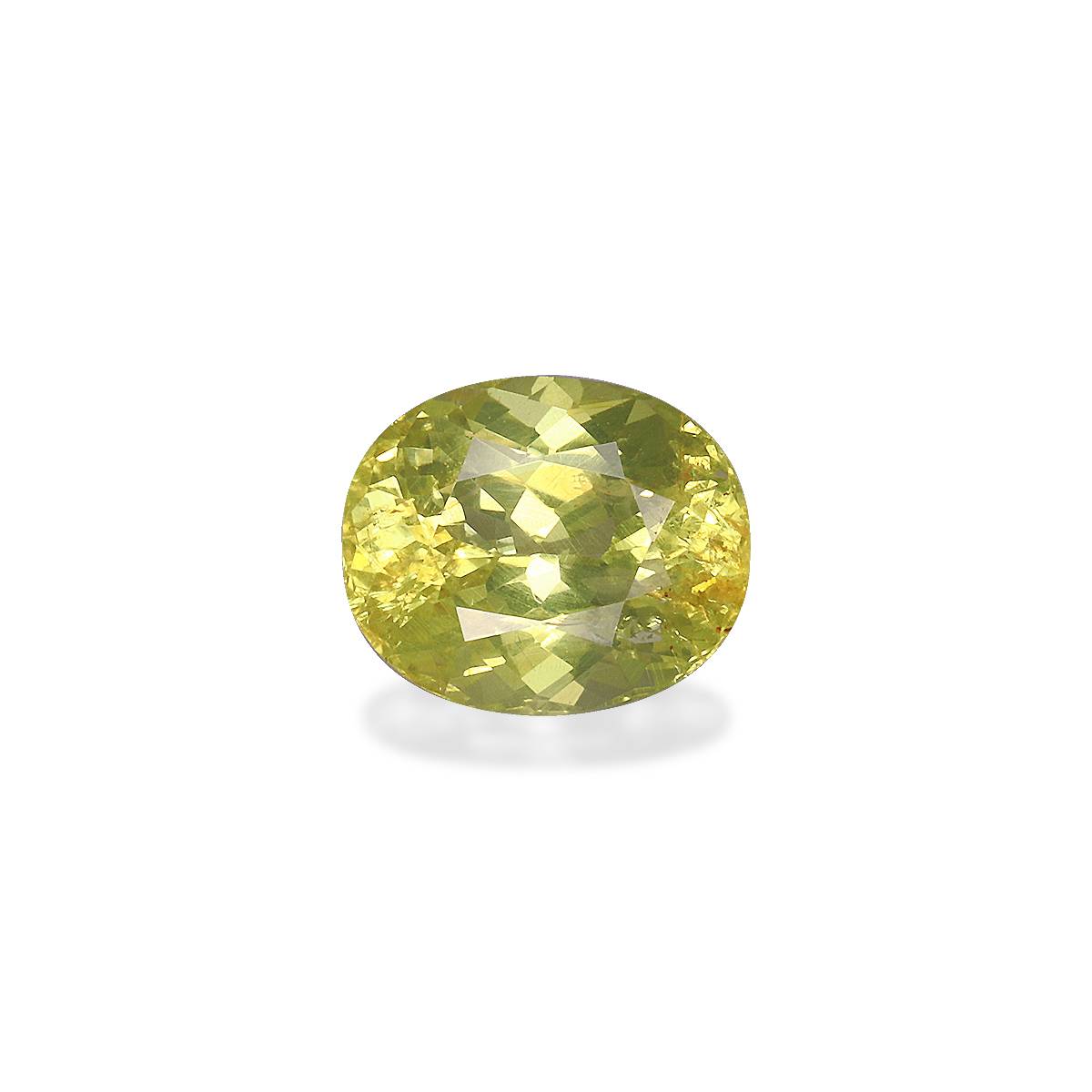 lemon yellow chrysoberyl, 2.42ct oval cut — main view