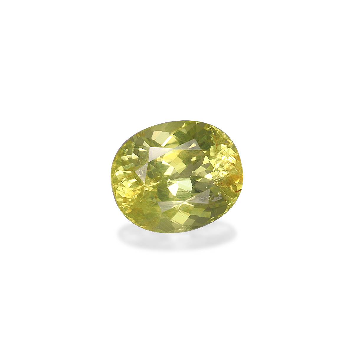 lemon yellow chrysoberyl, 2.42ct oval cut — view 3