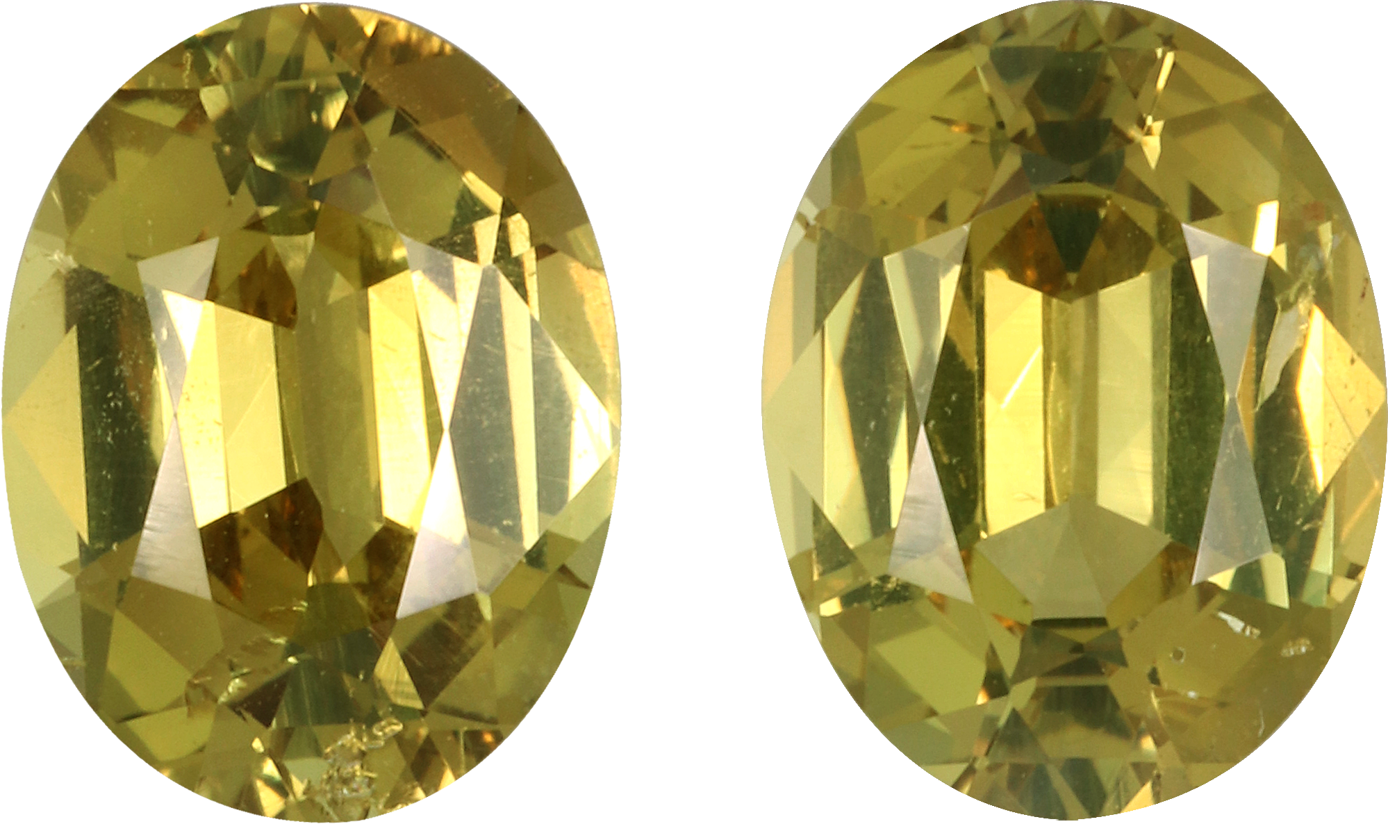 Golden Yellow Chrysoberyl 3.14ct - 8x6mm Pair | STARLANKA