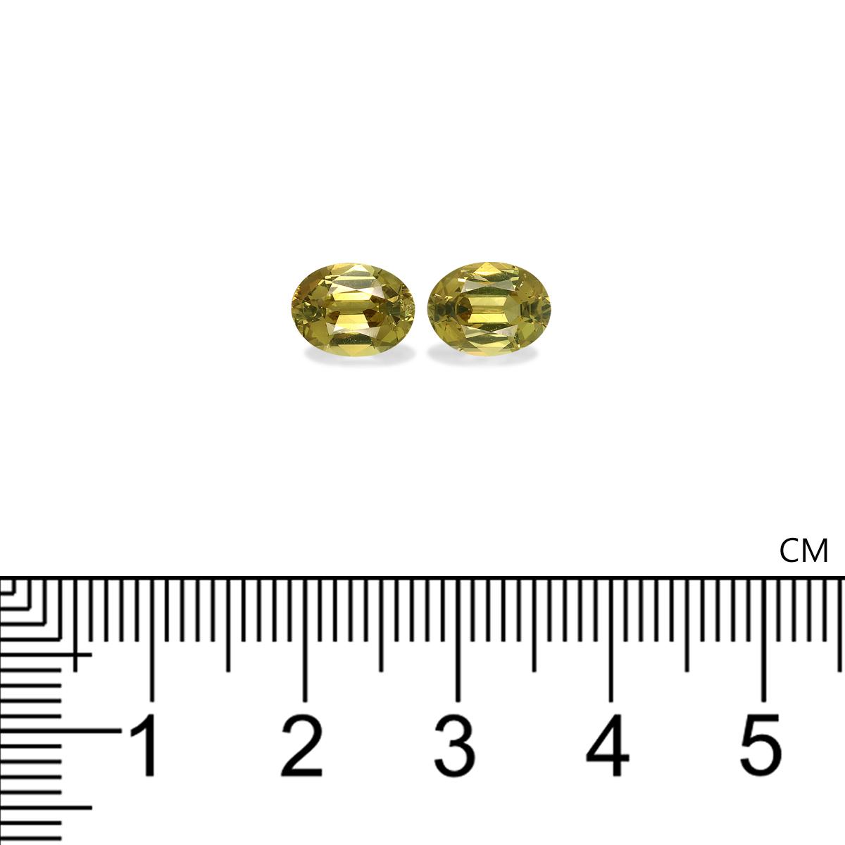 golden yellow chrysoberyl, 3.14ct oval cut — view 4