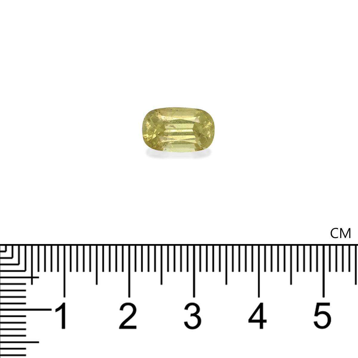 yellow chrysoberyl, 3.43ct cushion cut — view 4