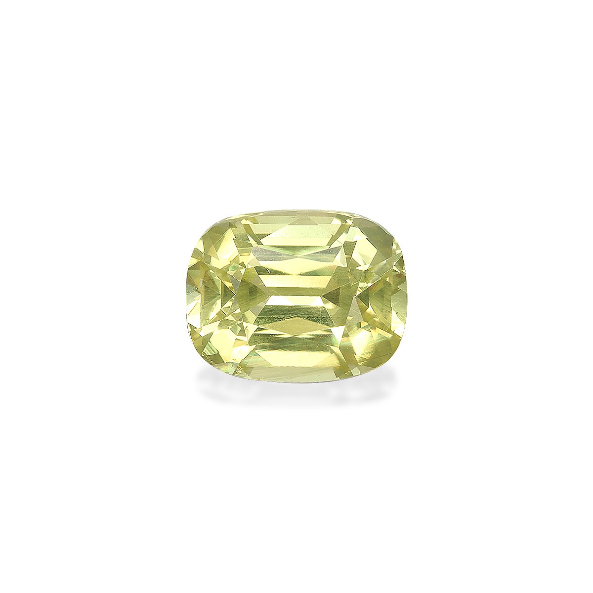 lemon yellow chrysoberyl, 5.26ct cushion cut — main view