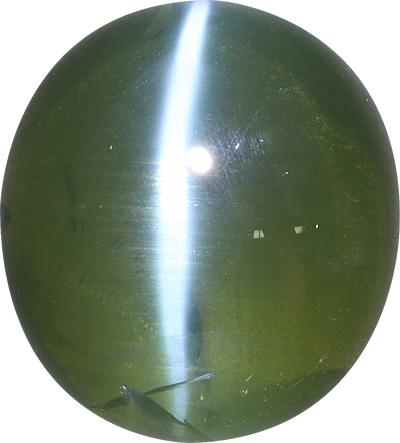 Oval cut alexandrite, 10.64 by 9.62 mm, shown at actual size