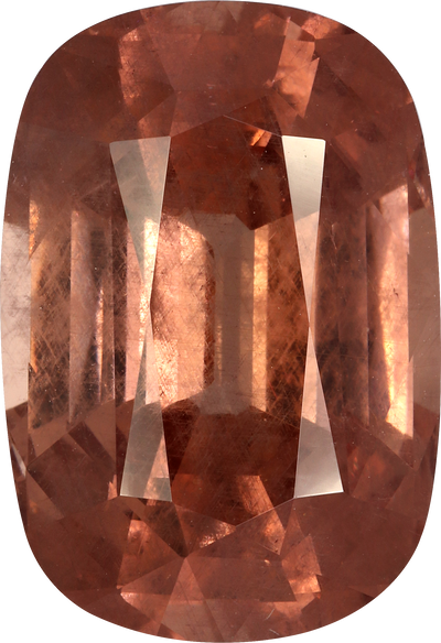 Cushion cut colour change garnet, 16.25 by 11.18 mm, shown at actual size