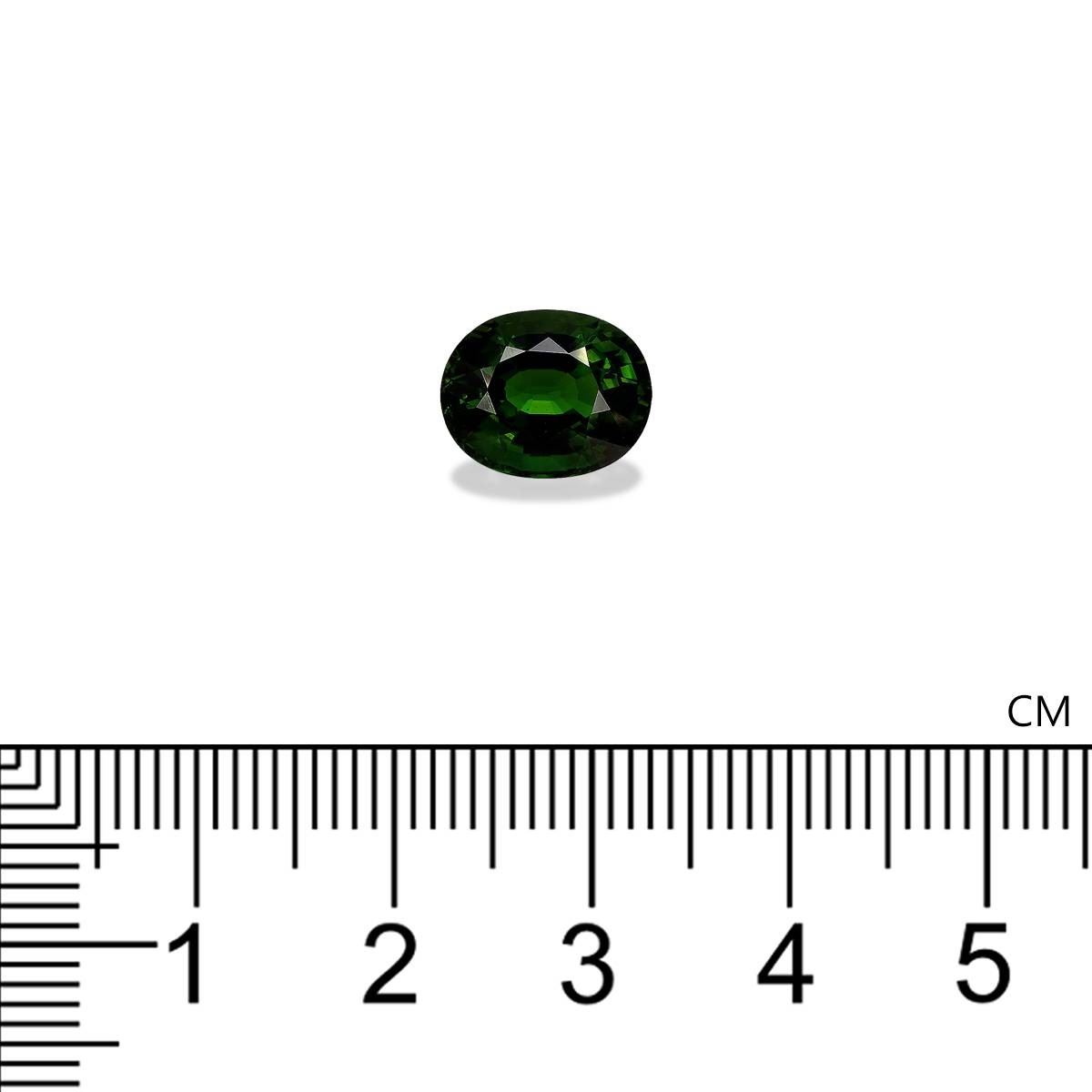 Vivid basil green chrome tourmaline, 3.45ct oval cut — view 4