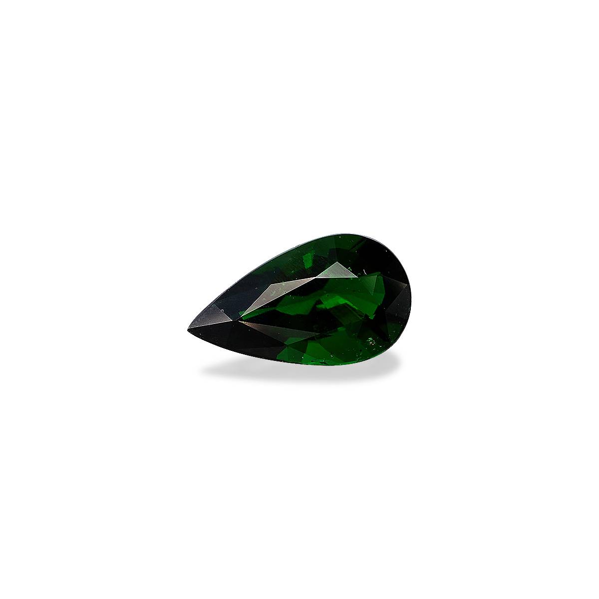 Vivid basil green chrome tourmaline, 2.08ct pear cut — view 3