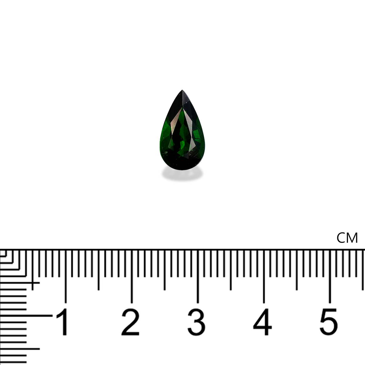 Vivid basil green chrome tourmaline, 2.08ct pear cut — view 4