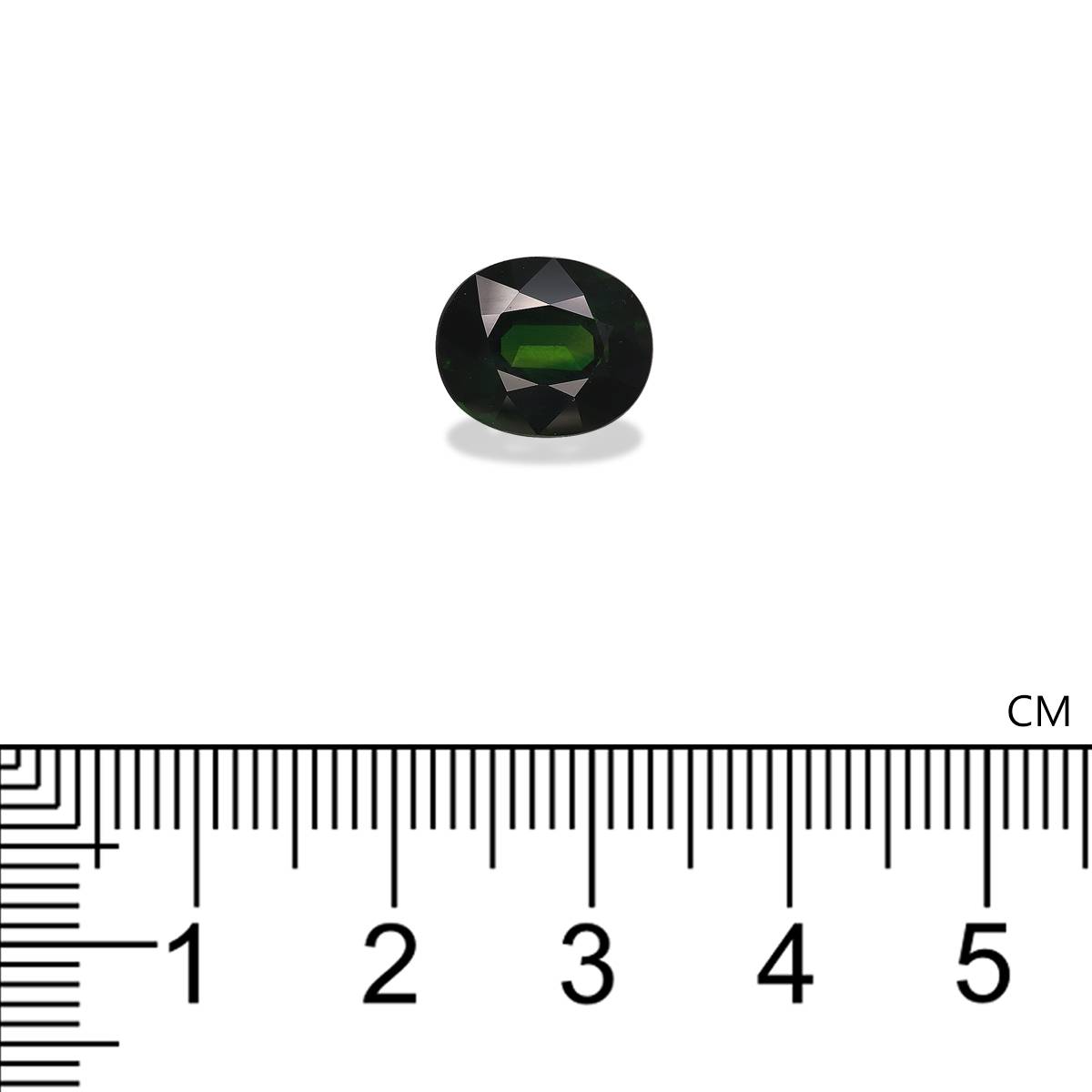 basil green chrome tourmaline, 3.81ct oval cut — view 4