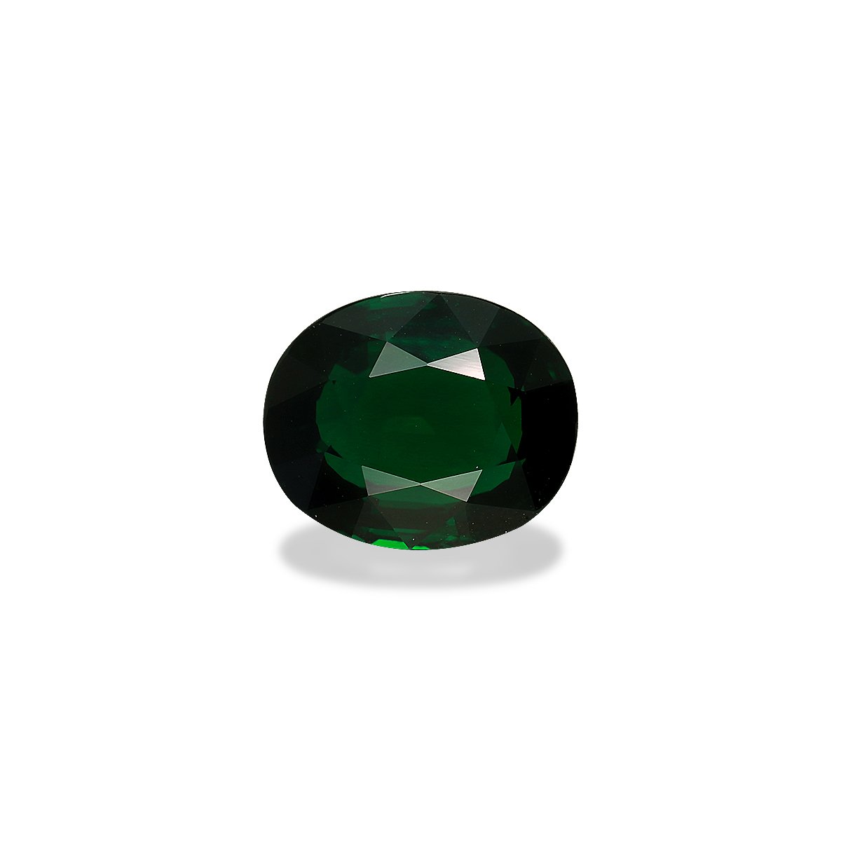 basil green chrome tourmaline, 3.94ct oval cut — main view