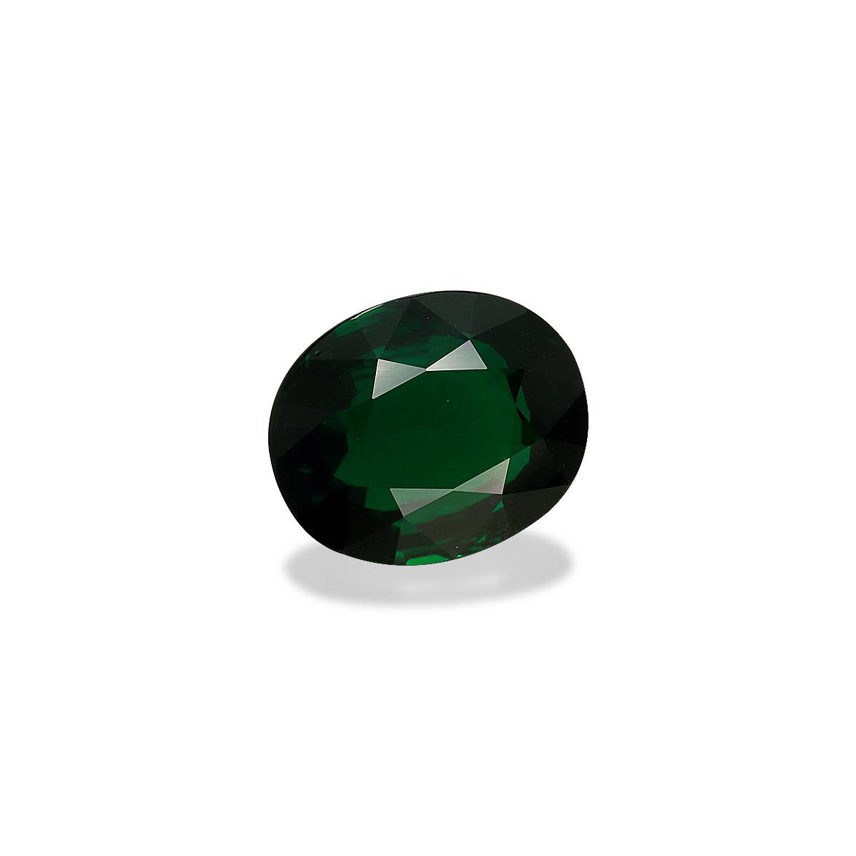 basil green chrome tourmaline, 3.94ct oval cut — view 3