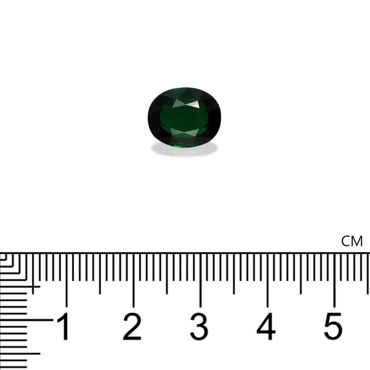 basil green chrome tourmaline, 3.94ct oval cut — view 4