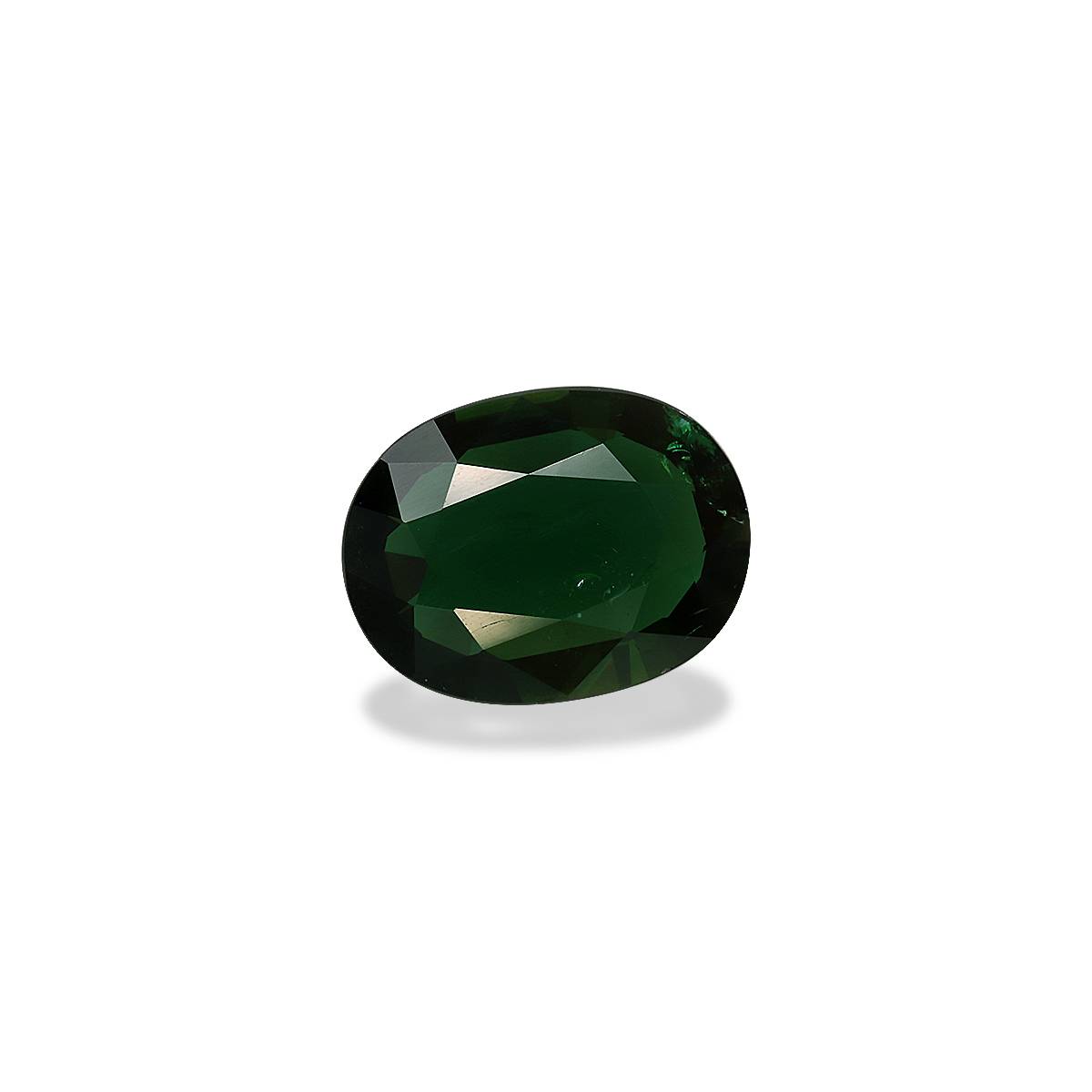 basil green chrome tourmaline, 2.67ct oval cut — view 3