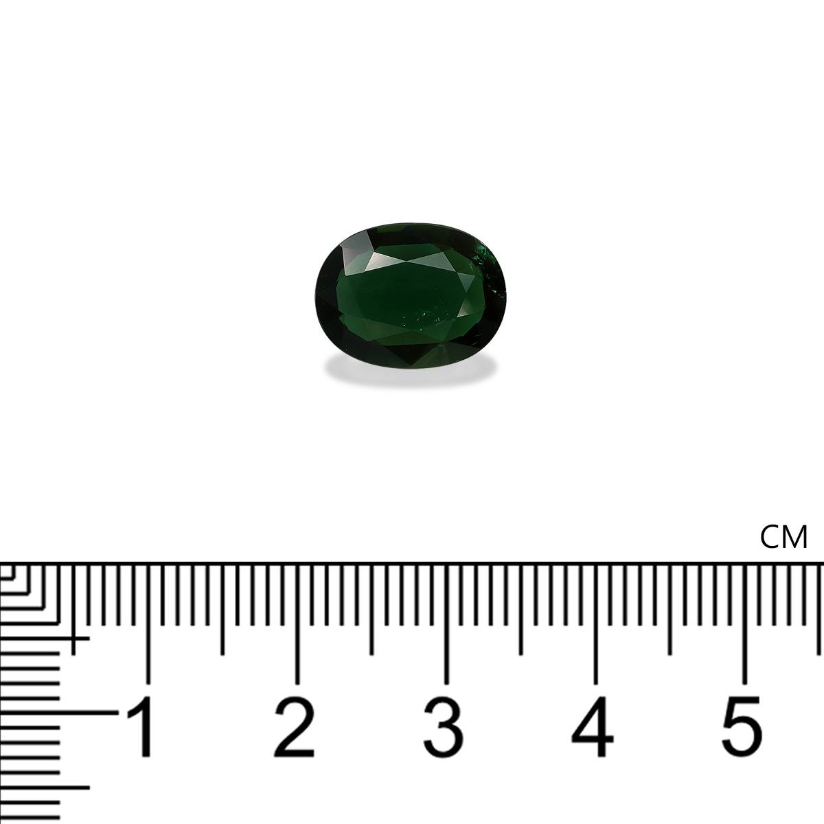 basil green chrome tourmaline, 2.67ct oval cut — view 4