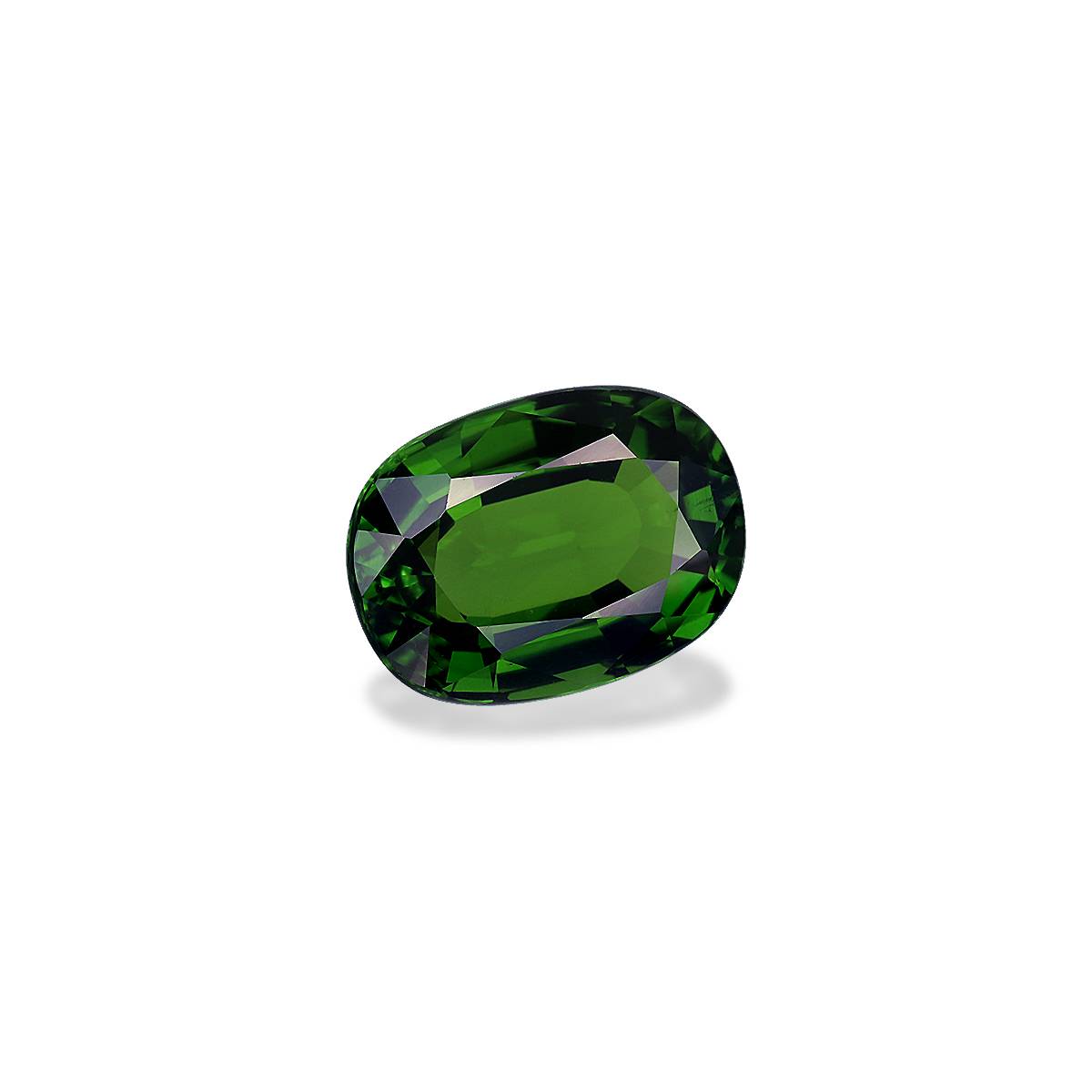 basil green chrome tourmaline, 2.46ct oval cut — view 3