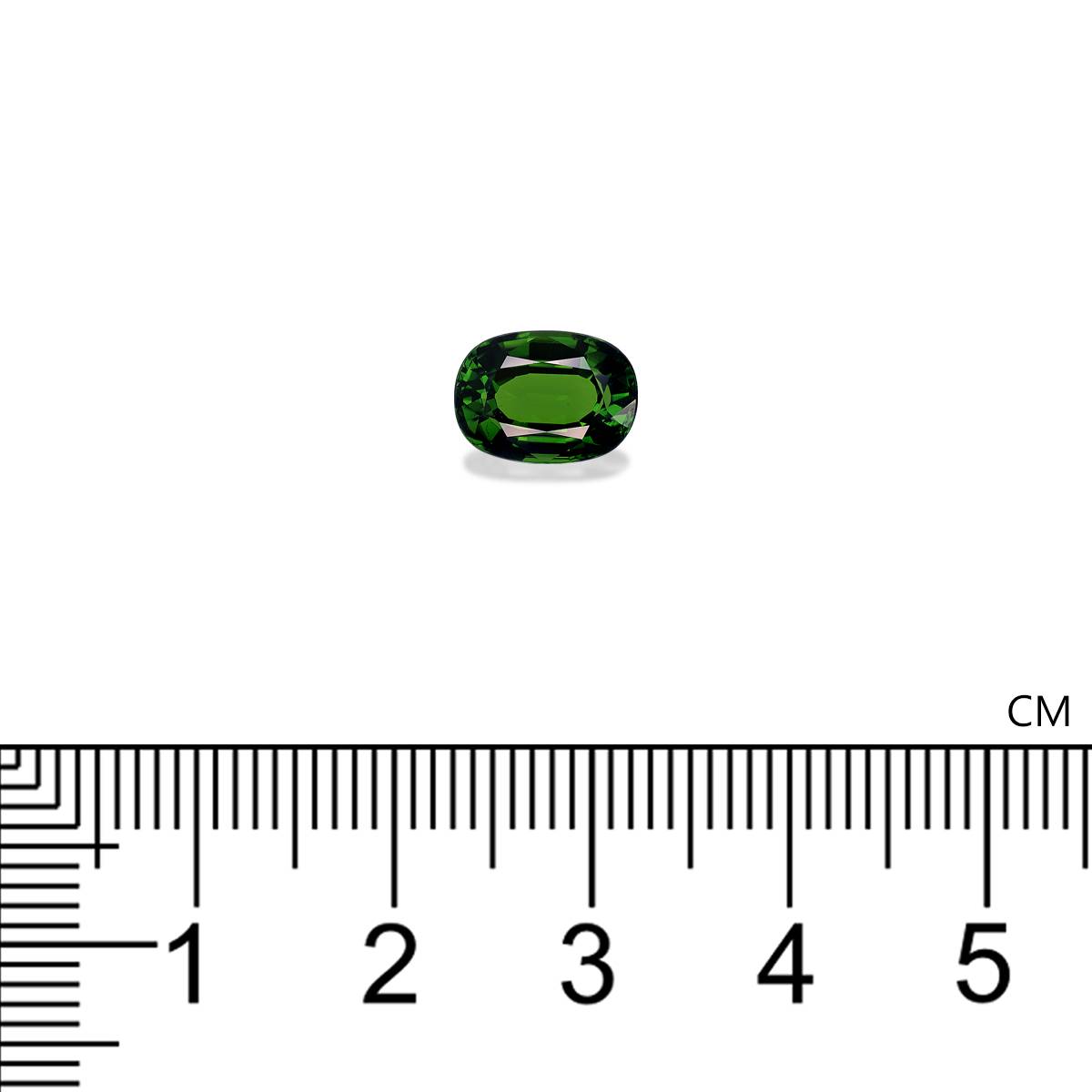basil green chrome tourmaline, 2.46ct oval cut — view 4