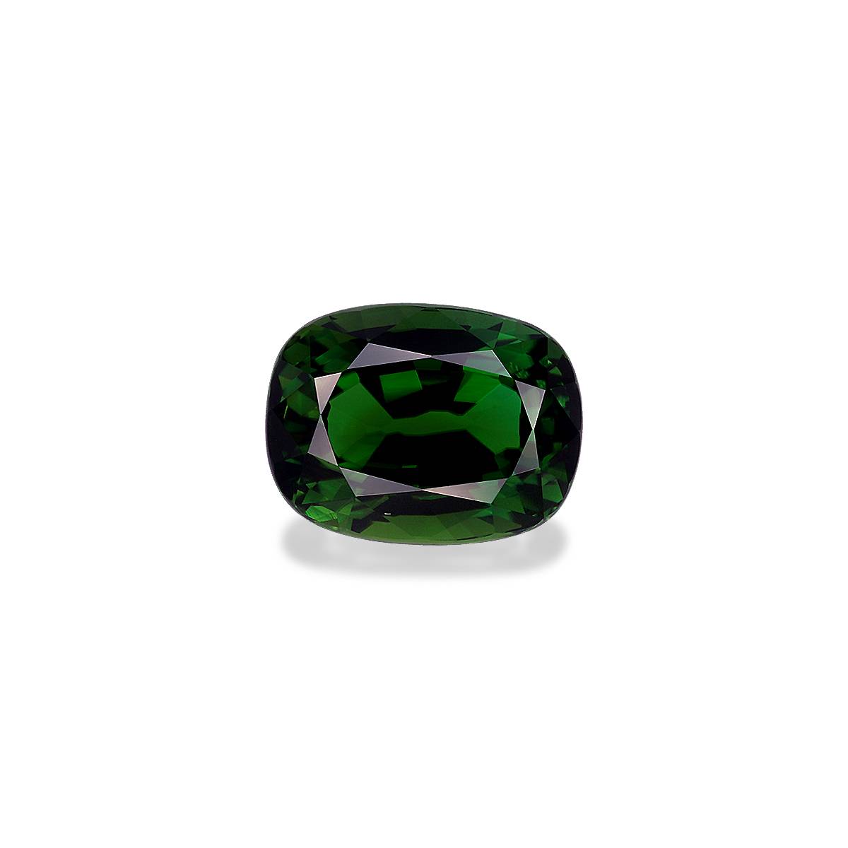 basil green chrome tourmaline, 4.47ct cushion cut — main view