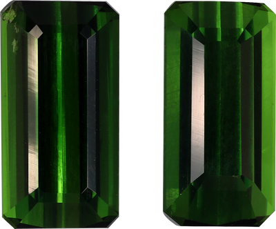Rectangular cut chrome tourmaline