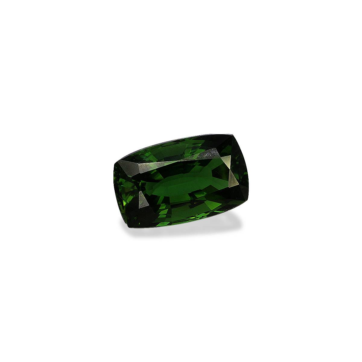 moss green chrome tourmaline, 2.8ct cushion cut — view 3