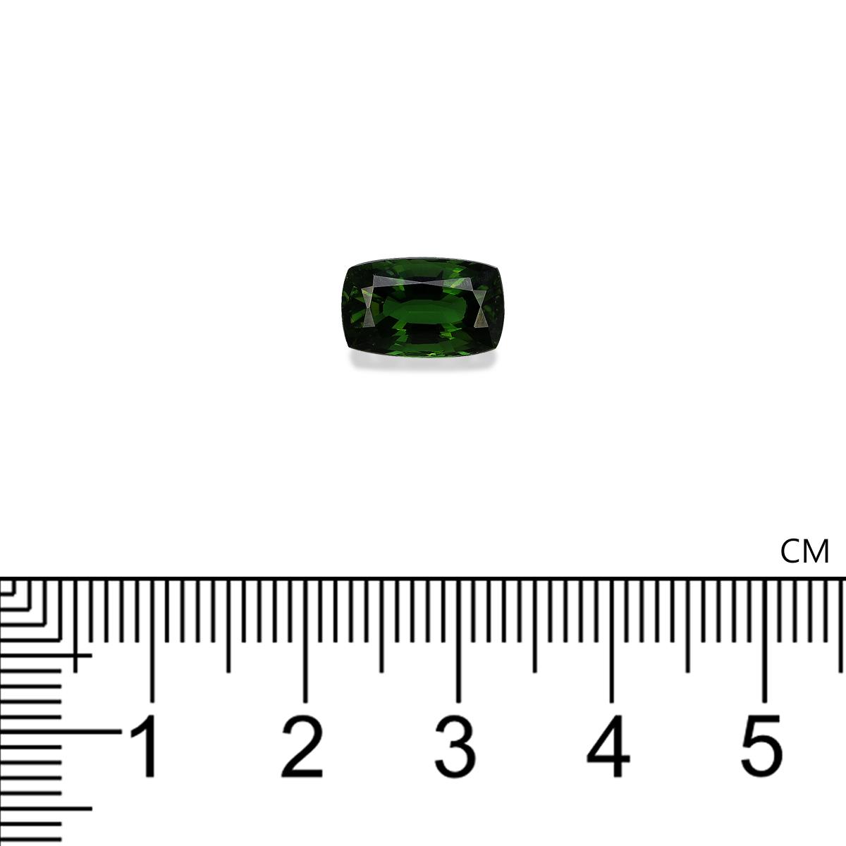 moss green chrome tourmaline, 2.8ct cushion cut — view 4