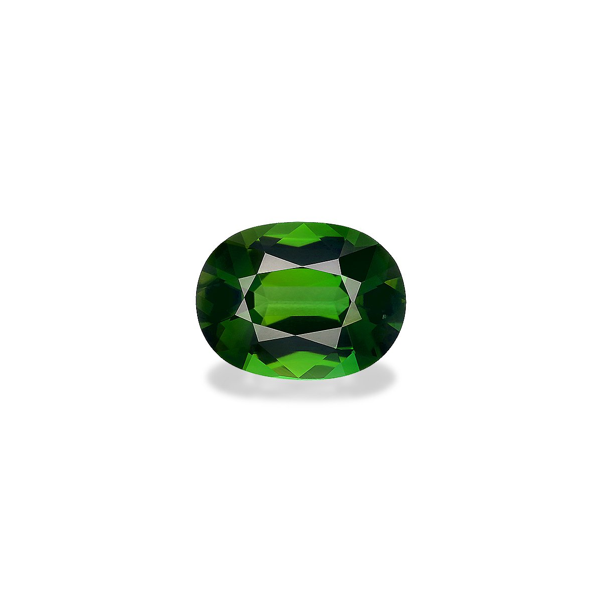 basil green chrome tourmaline, 4.44ct oval cut — main view