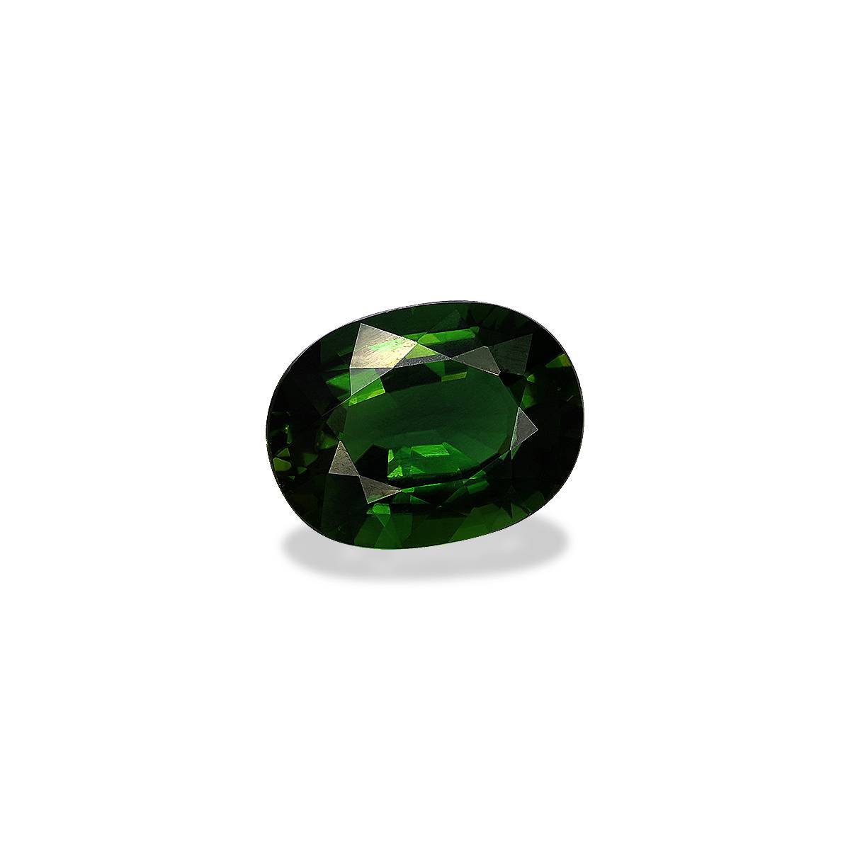 basil green chrome tourmaline, 3.24ct oval cut — view 3