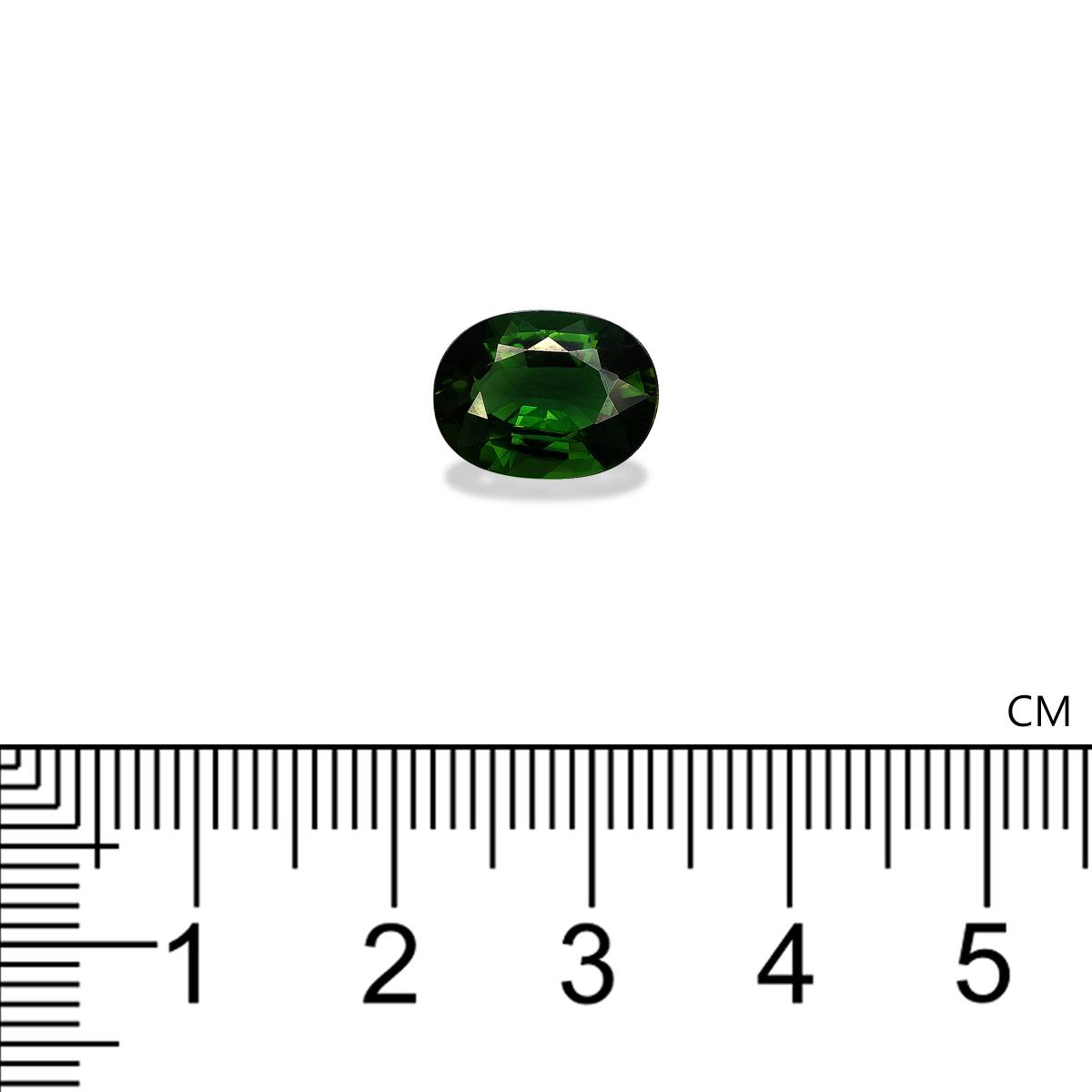 basil green chrome tourmaline, 3.24ct oval cut — view 4