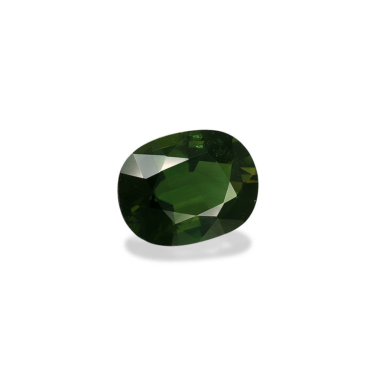 basil green chrome tourmaline, 2.68ct oval cut — view 3