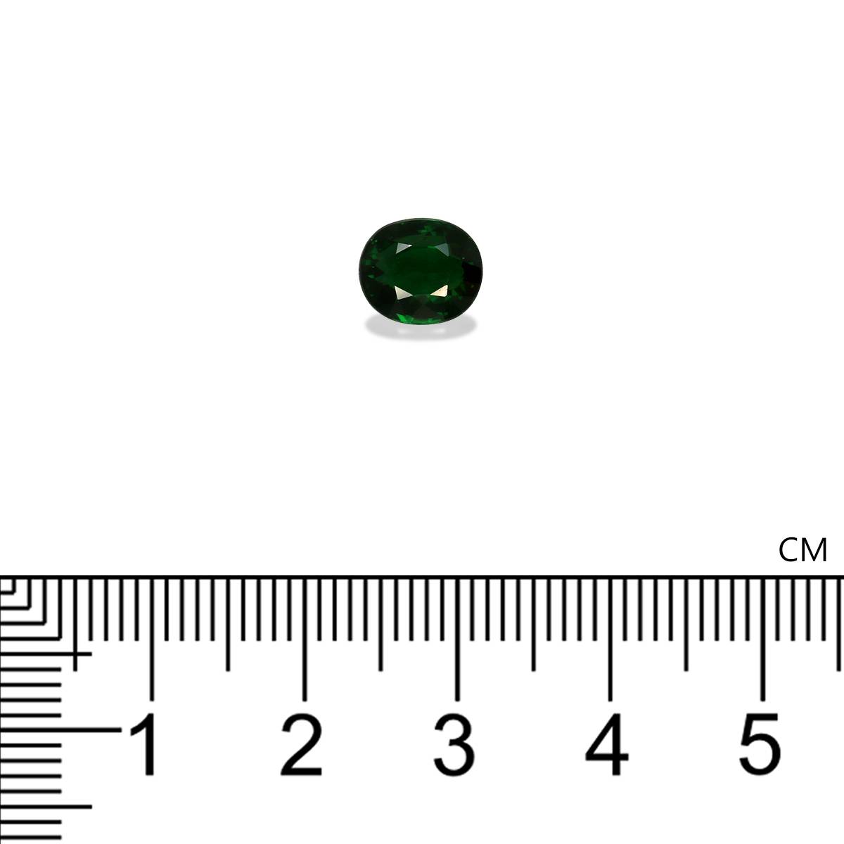 basil green chrome tourmaline, 2.06ct oval cut — view 4