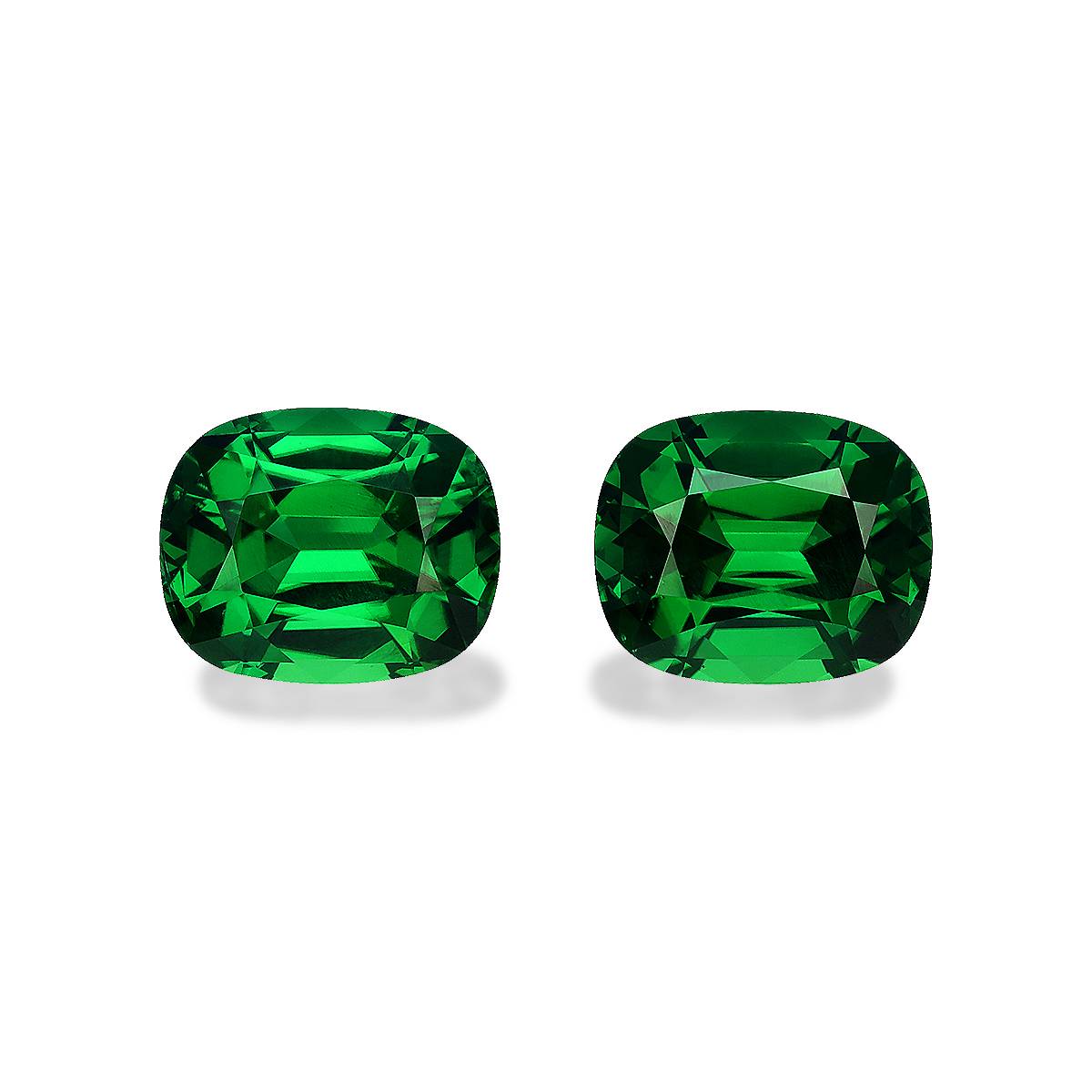 Vivid Green Chrome Tourmaline 11.37ct - 12x10mm Pair