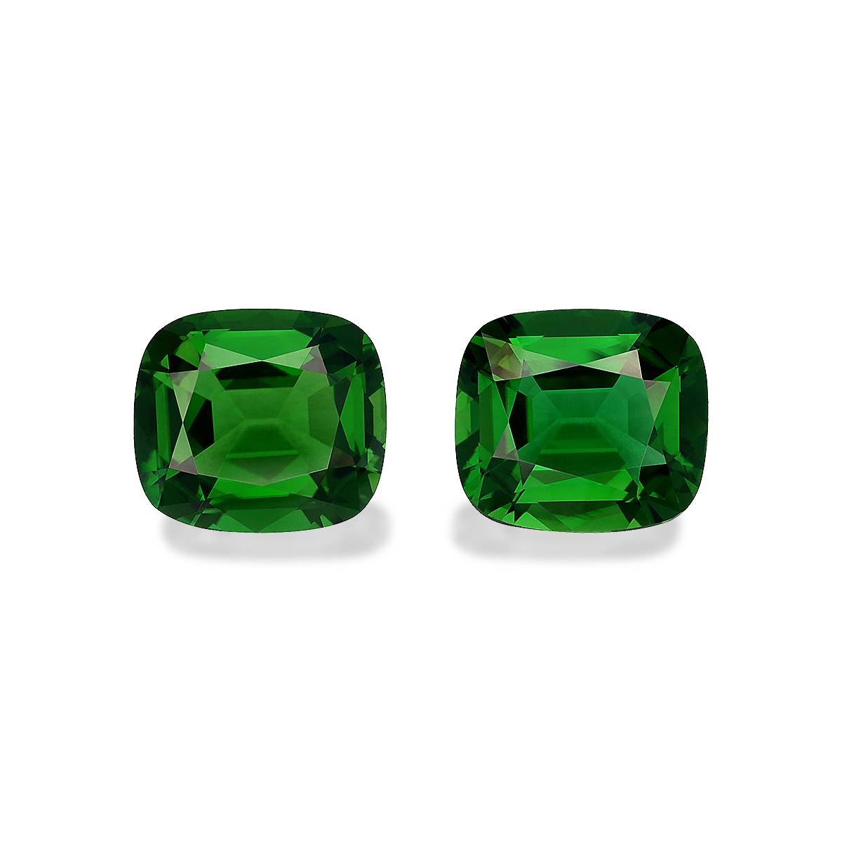 Vivid green chrome tourmaline, 12ct cushion cut — main view