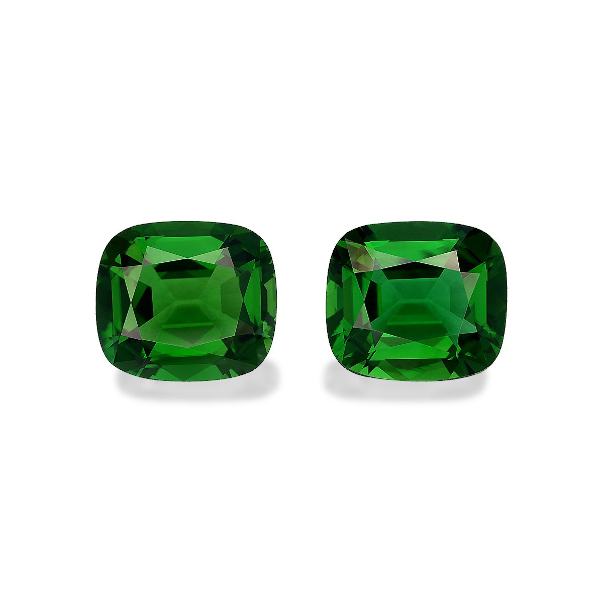 Vivid green chrome tourmaline, 12ct cushion cut — main view