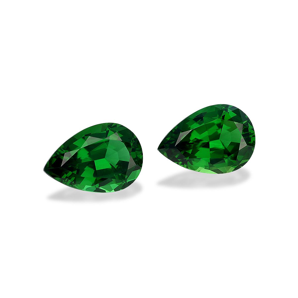 Vivid green chrome tourmaline, 10.29ct pear cut — view 3